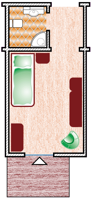 Einzelzimmer, Grundriss